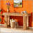 63" Farmhouse Console Table, Natural Wooden Sofa Table Rectangular Accent Console For Entryway, Hallway & Living Room (natural)-876981168