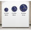 Horloge murale en verre trempé géométrique bleu et doré, horloge d'art moderne, grande horloge murale, décor unique, horloge élégante-440815179-440815170
