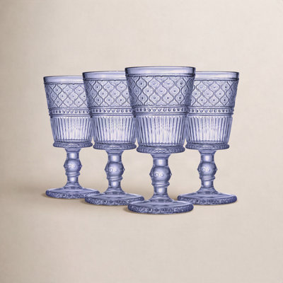 Claro Ribbed Crystal Goblet