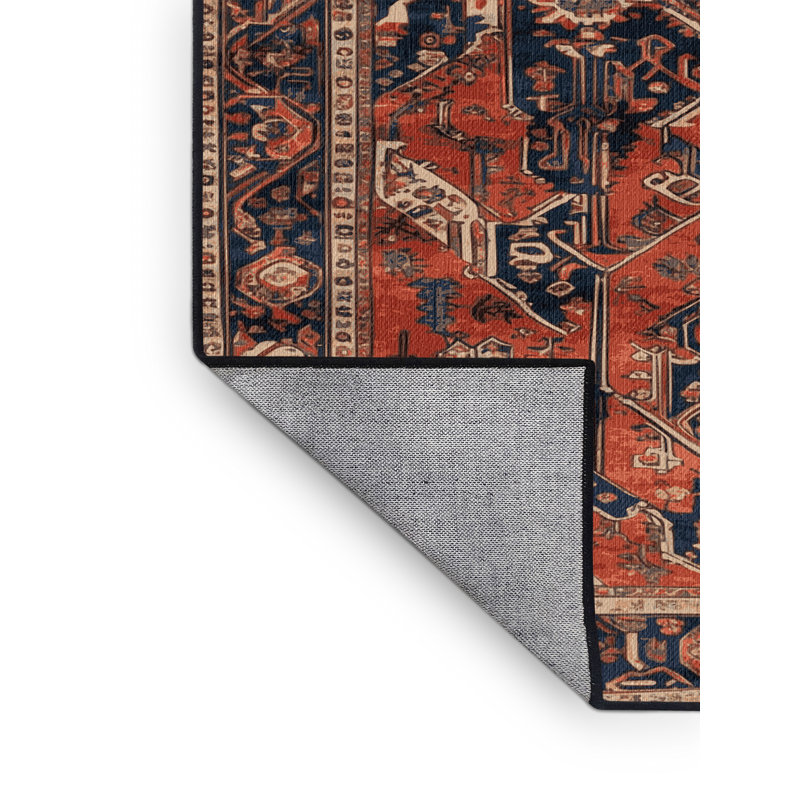 Tapis brun lavable à la machine, Carré 3 pi