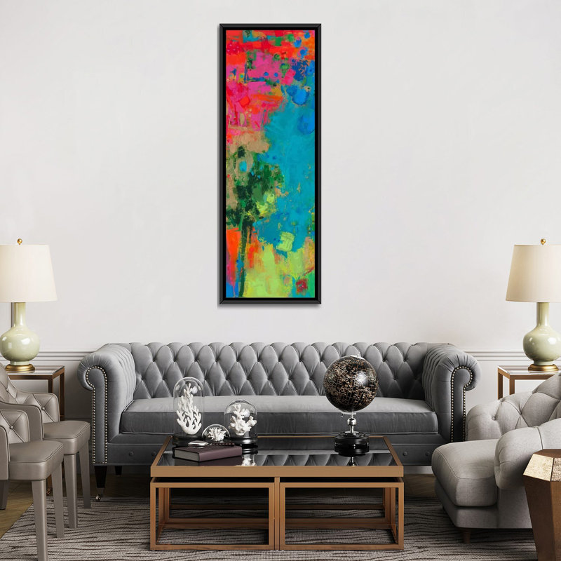 «The Peacock», impression sur toile, H 72 po x l 24 po x P 1,5 po, Toile avec cadre noir