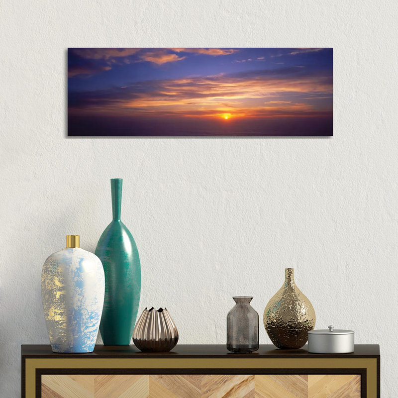 Clouds In The Sky At Sunset, California, USA - Wrapped Canvas Panoramic Print, 30.48 cm H x 91.44 cm W x 1.91 cm D