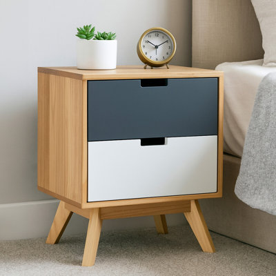 Crooke 42cm W Manufactured Wood Bedside Table