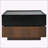 Multi-functional Square 360°Rotating Coffee Table with 2 Drawers, High Gloss 2-Tier Centre Table for Living Room