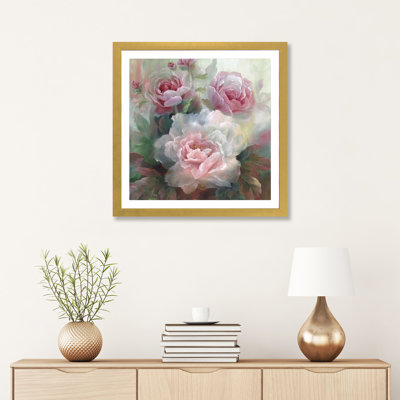 «Roses», reproduction sur toile à cadre flottant