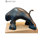 30" Abstract Animal Sculpture - Handcrafted Fiber Statement Art with Teal Finish - Contemporary Modern Home Décor
