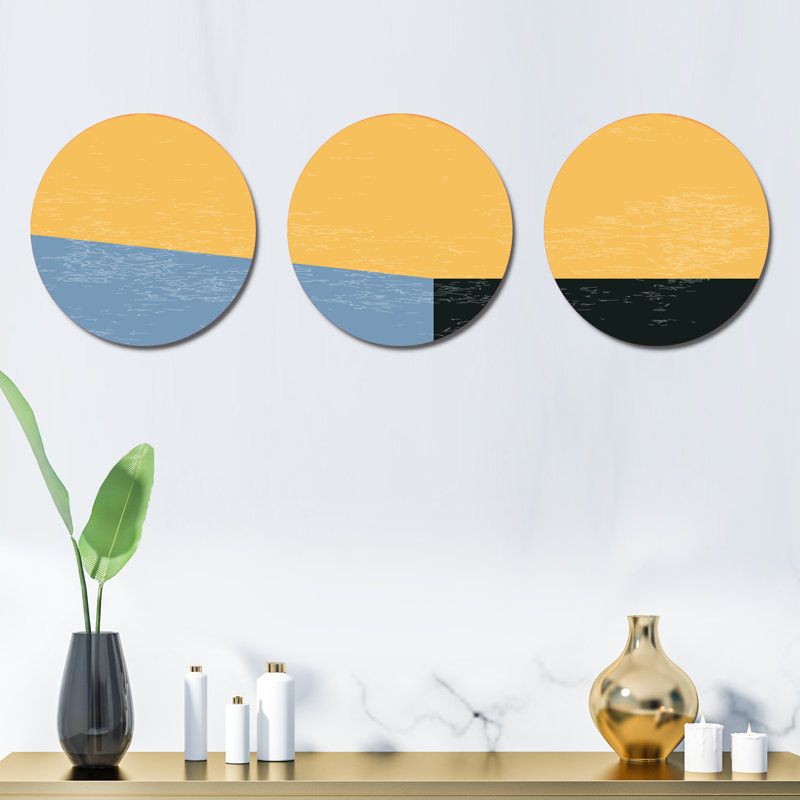 Ensemble de 3 décorations murales géométriques minimalistes