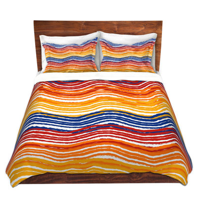 DiaNoche Duvet Cover Sets Microfiber by Yasmin Dadabhoy - Rainbow Waves