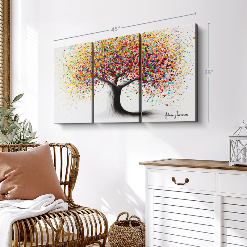 «Rainbow Soul Tree» sur, H 28 po x l 45 po x P 1,25 po