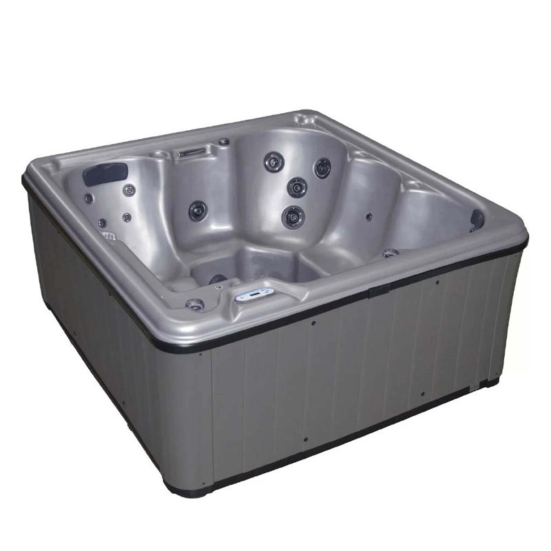 Cyanna Valley Spas Supreme pnpX 6 - Person 21 - Jet Square Plug and Play Hot Tub, Mahogany, Opal