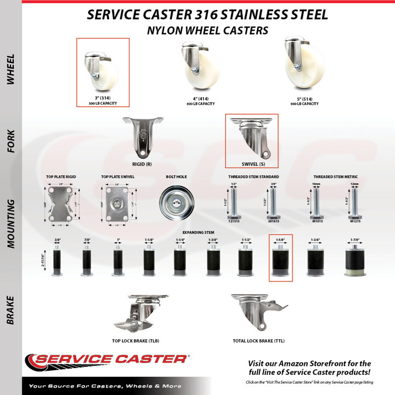Nylon Casters