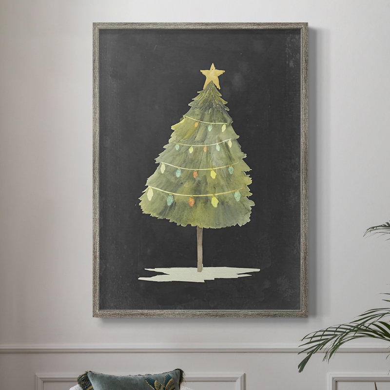 «Christmas Glow I», reproduction encadrée - bois massif