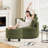 Round Oversized Swivel Barrel Chair with Half Moon Ottoman and Double Storage-1674982778