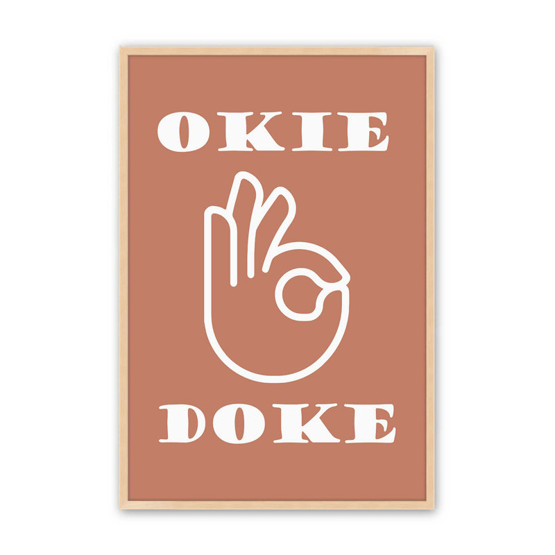 Imprimé Okie Doke, H 21 po x l 17 po, Érable brut