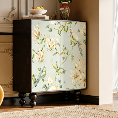 Solid Wood Entryway Storage Cabinet