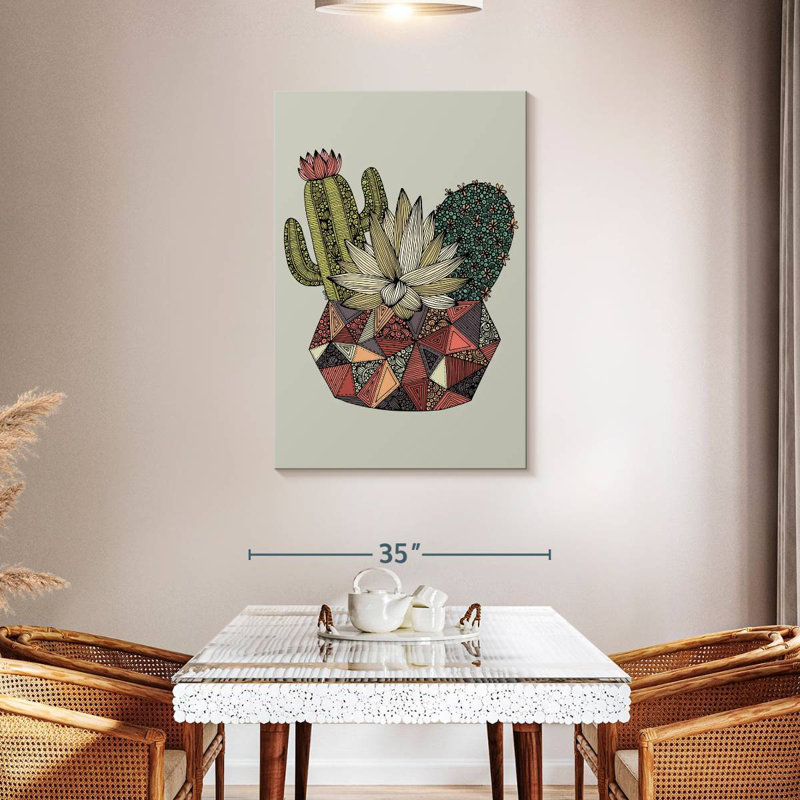 Harnek Geometric Cactus, 45" H x 30" W