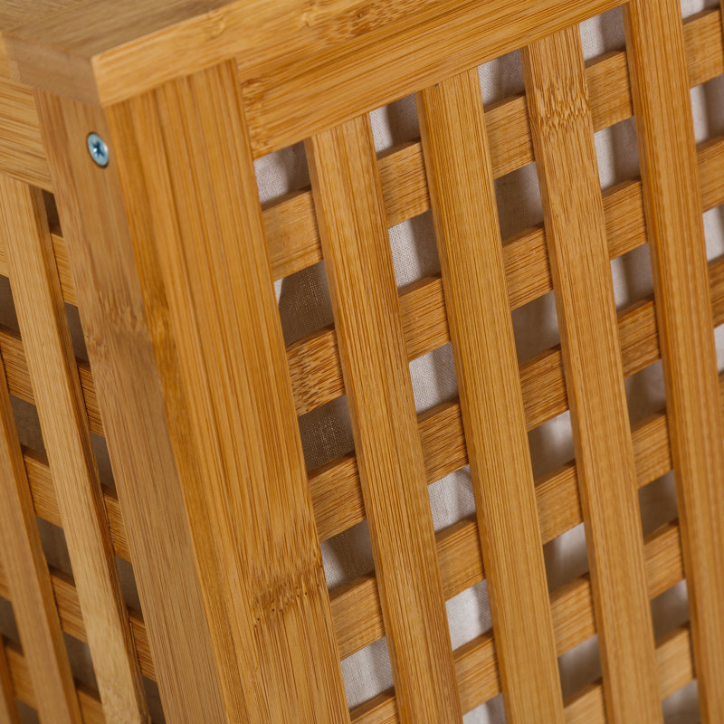 Bamboo Cabinet Laundry Hamper