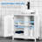 Carolette Freestanding Under Sink Cabinet, Bathroom Cabinet with Adjustable Shelf