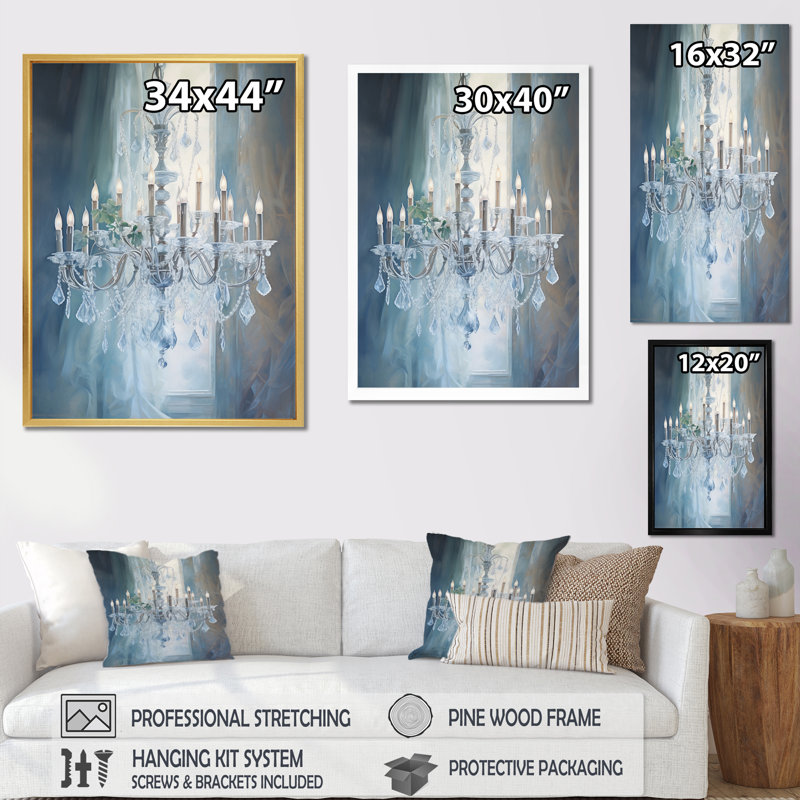 «Jahliya Chandelier Apaisant Serenade II», reproduction d'art sur toile, H 44 po x l 34 po x P 1,5 po, Toile tendue