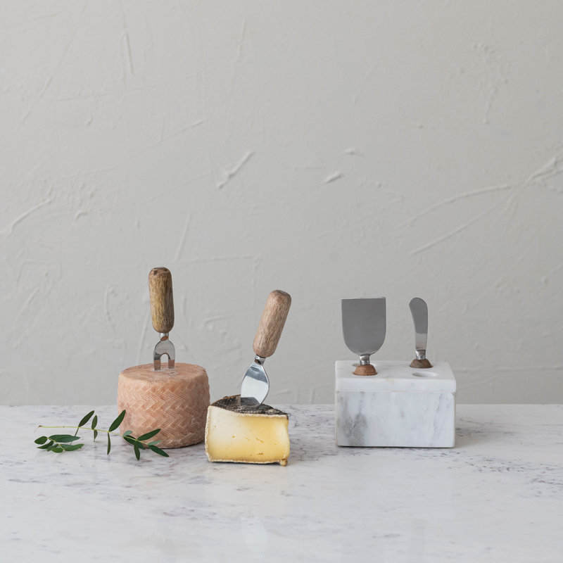 5 Piece Marble Cheese Serving Set