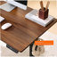 Bureau électrique debout, bureau à hauteur ajustable, bureau assis-debout 24 po x 48 po, structure noire / plateau en acajou-1145626404