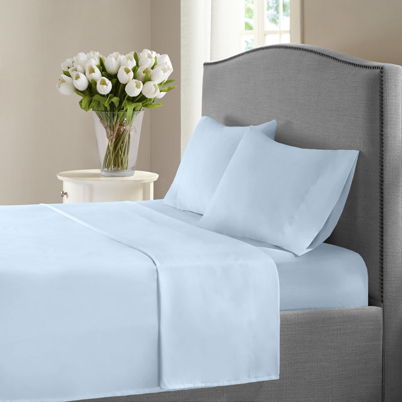 Monte Carlo Egyptian Cotton Sheet Set, Blue, Full / Double