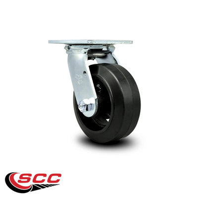 Rubber on Steel Wheel Swivel Caster with Ball Bearing