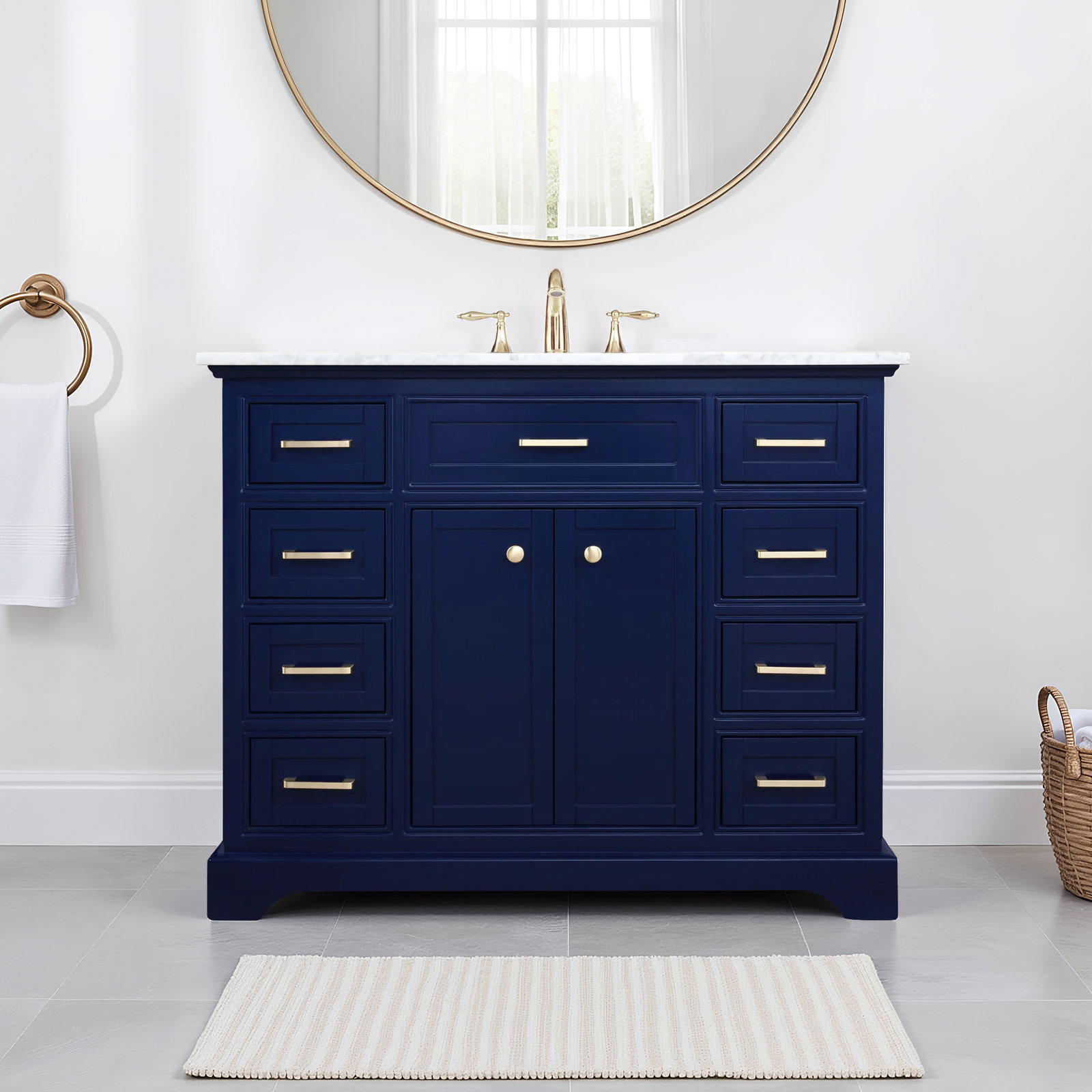 Hermes 42" Single Bathroom Vanity, Blue