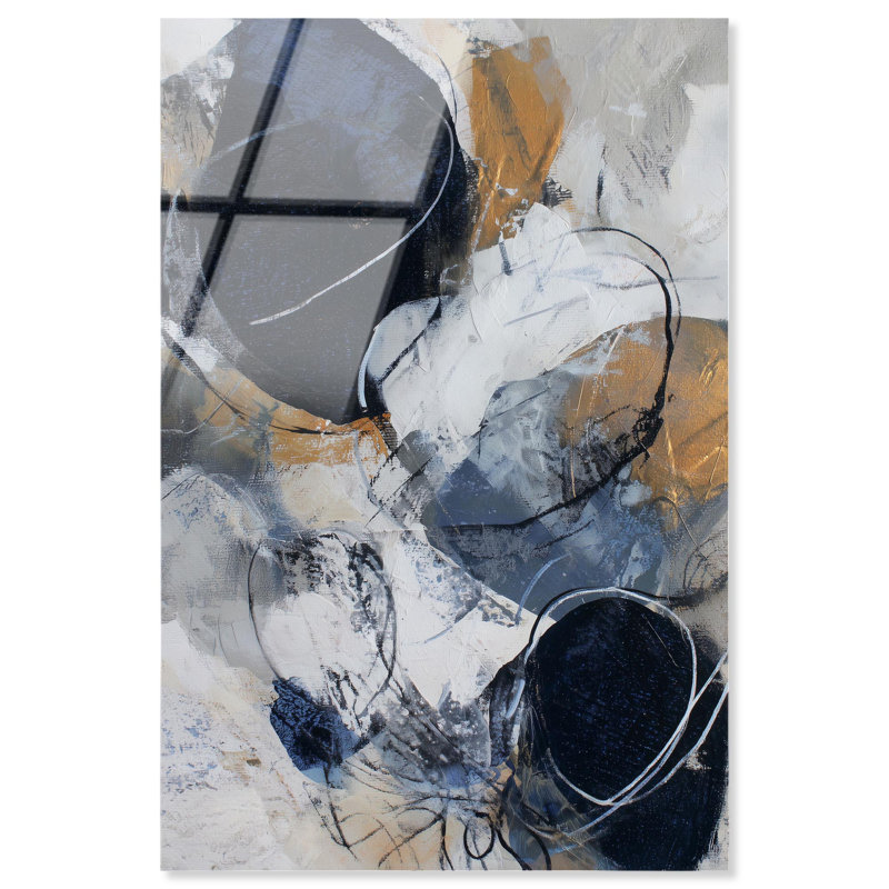 "Lunar Dust I", impression murale bleue par Art Remedy, prête à être suspendue, 16 x 24, H 24 po x l 16 po