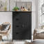 Anber Industrial Kitchen Baker's Rack With Storage Shelves and Cabinet