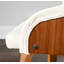 Chaise de salle à manger / d'appoint en bois de noyer et tissu crème
