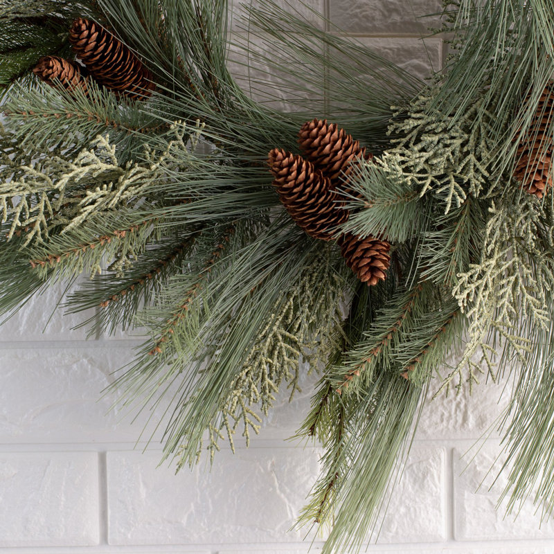 Faux Pine Silk 24'' Wreath