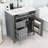 30-Inch Bathroom Vanity with Ceramic Top, Soft-Close Door Cabient and 3 Drawers-53944385