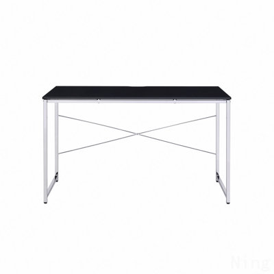 Black & Chrome Finish Writing Desk