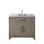 Ensemble de meuble-lavabo simple avec plateau en marbre et robinet