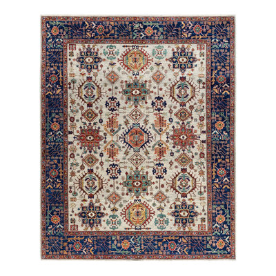 Tapis unique noué à la main Serapi - brun, 8 pi 0 po x 9 pi 11 po