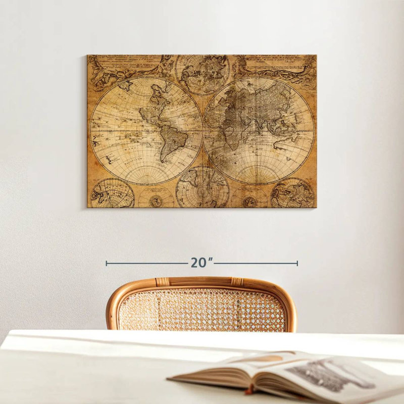 Carte rétro Aliaz, H 16 po x l 24 po