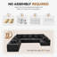 Canapé modulaire surdimensionné à compression 8 places 167 po 167 po-1357416185