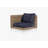 Brown Wicker Outdoor Loveseat, Deep Sea Navy
