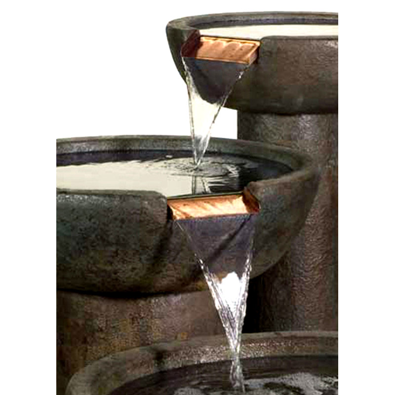 Deco Cascade Fountain, Chestnut