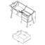 Bureau en verre Barsky-21292494