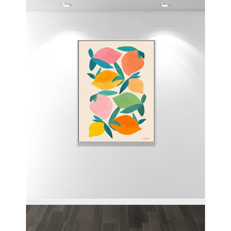 Imprimé «Wild Mango» par Gallagher, Toile avec cadre, L 37,5 po x H 49,5 po, White Floater