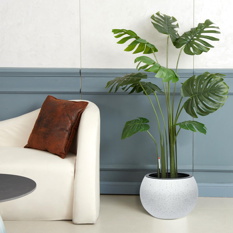 Pot Planter, White, 54.5cm H x 36.5cm W x 37.2cm D