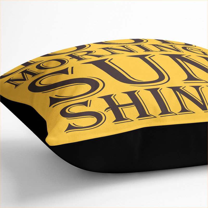 Square Cushion, 55cm H x 55cm W x 20cm D, Black