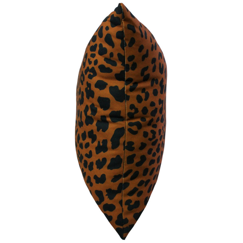 Animal Print Reversible Throw Pillow, Dark brown