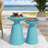 Serenita Outdoor Iron Side Tables With Flared Design, Set Of 2, For Modern And Durable Outdoor Use-755823448