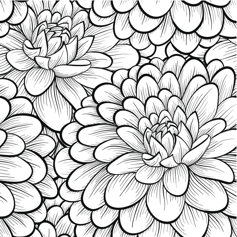 Harrow fleurs monochromes, H 12 po x l 12 po