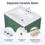 Meuble-lavabo 24 po avec rangement, tablette réglable, panneau de fibres à densité moyenne et bois d'hévéa, cloisons amovibles-112538974