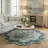 Cementon Floral Handmade 100% Wool Scalloped Area Rug-29133541