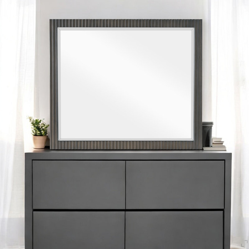 Minimalist Espresso Finish Mirror